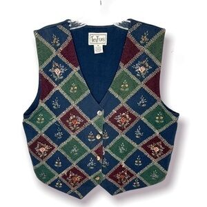 Vintage Tantrums Patchwork Denim Vest